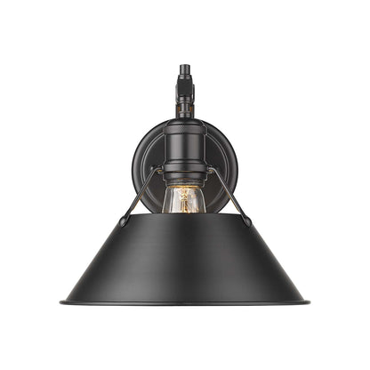 Yep by Golden Lighting Orwell 1-light Wall Sconce in Matte Black - - Golden Lighting