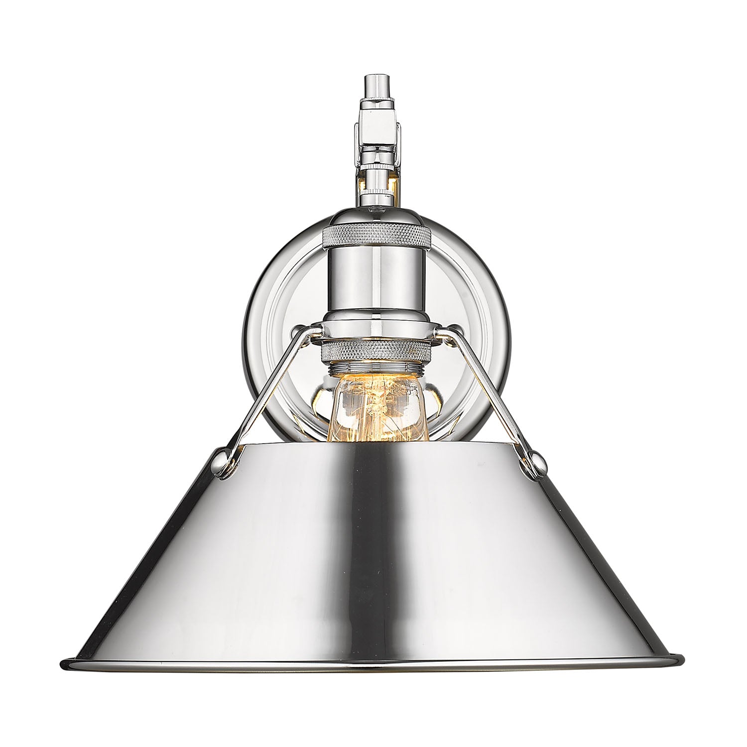 Yep by Golden Lighting Orwell 1-light Wall Sconce in Chrome - - Golden Lighting