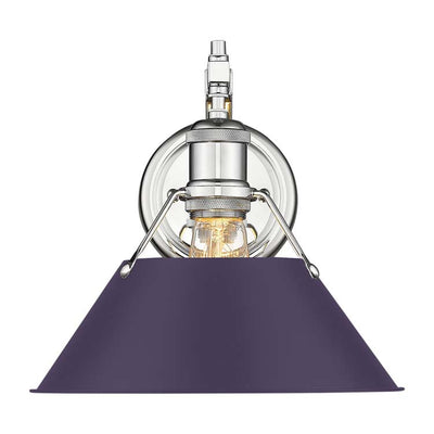 Yep by Golden Lighting Orwell 1-light Wall Sconce in Chrome and Exotic Purple shade - - Golden Lighting