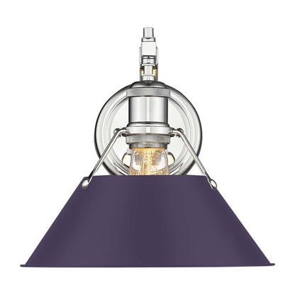 Yep by Golden Lighting Orwell 1-light Wall Sconce in Chrome and Exotic Purple shade - - Golden Lighting
