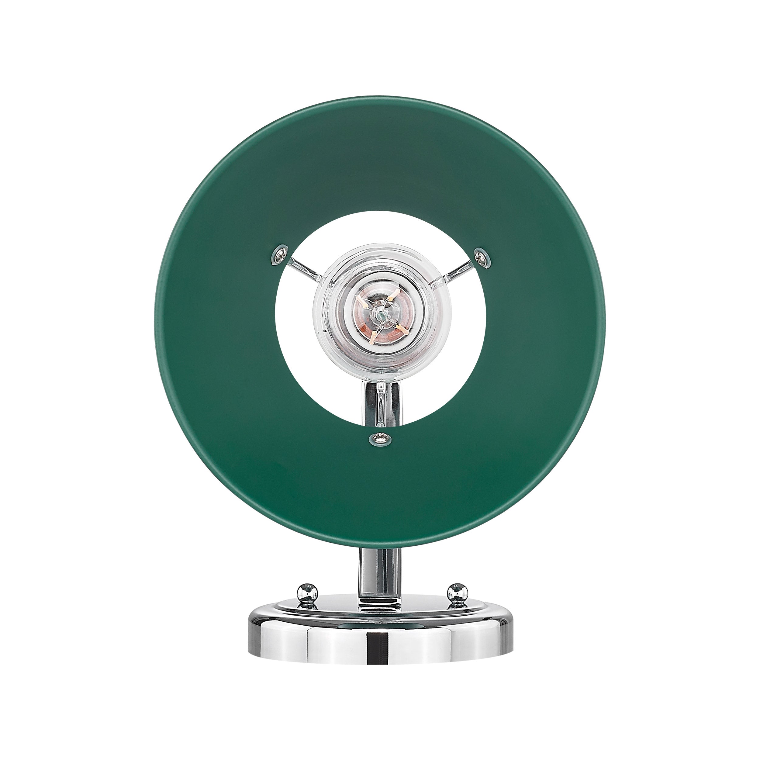 Yep by Golden Lighting Orwell 1-light Wall Sconce in Chrome and Pine Green shade - - Golden Lighting