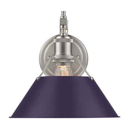 Yep by Golden Lighting Orwell 1-light Wall Sconce in Pewter and Exotic Purple shade - - Golden Lighting
