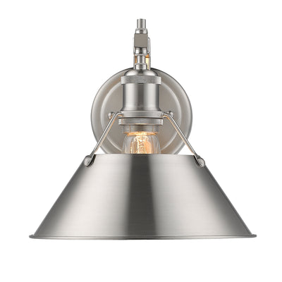 Yep by Golden Lighting Orwell 1-light Wall Sconce in Pewter - - Golden Lighting