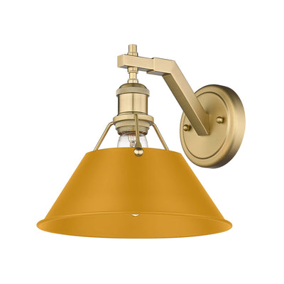 Yep by Golden Lighting Orwell 1-light Wall Sconce in Brushed Champagne Brass and Auric Yellow shade - Default Title - Golden Lighting