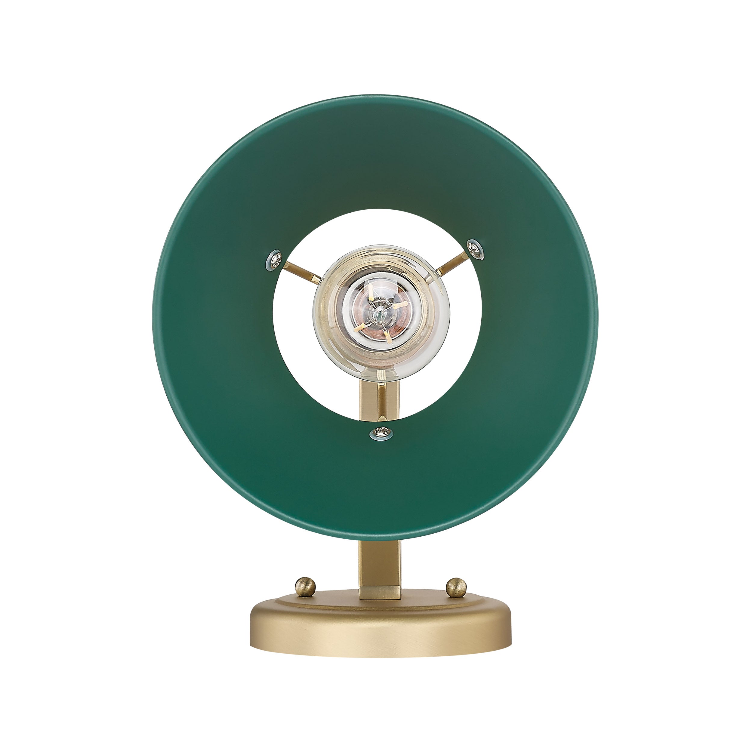 Yep by Golden Lighting Orwell 1-light Wall Sconce in Brushed Champagne Brass and Pine Green shade