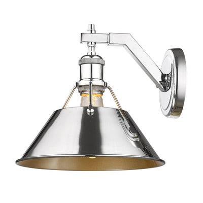 Yep by Golden Lighting Orwell 1-light Wall Sconce in Chrome - - Golden Lighting