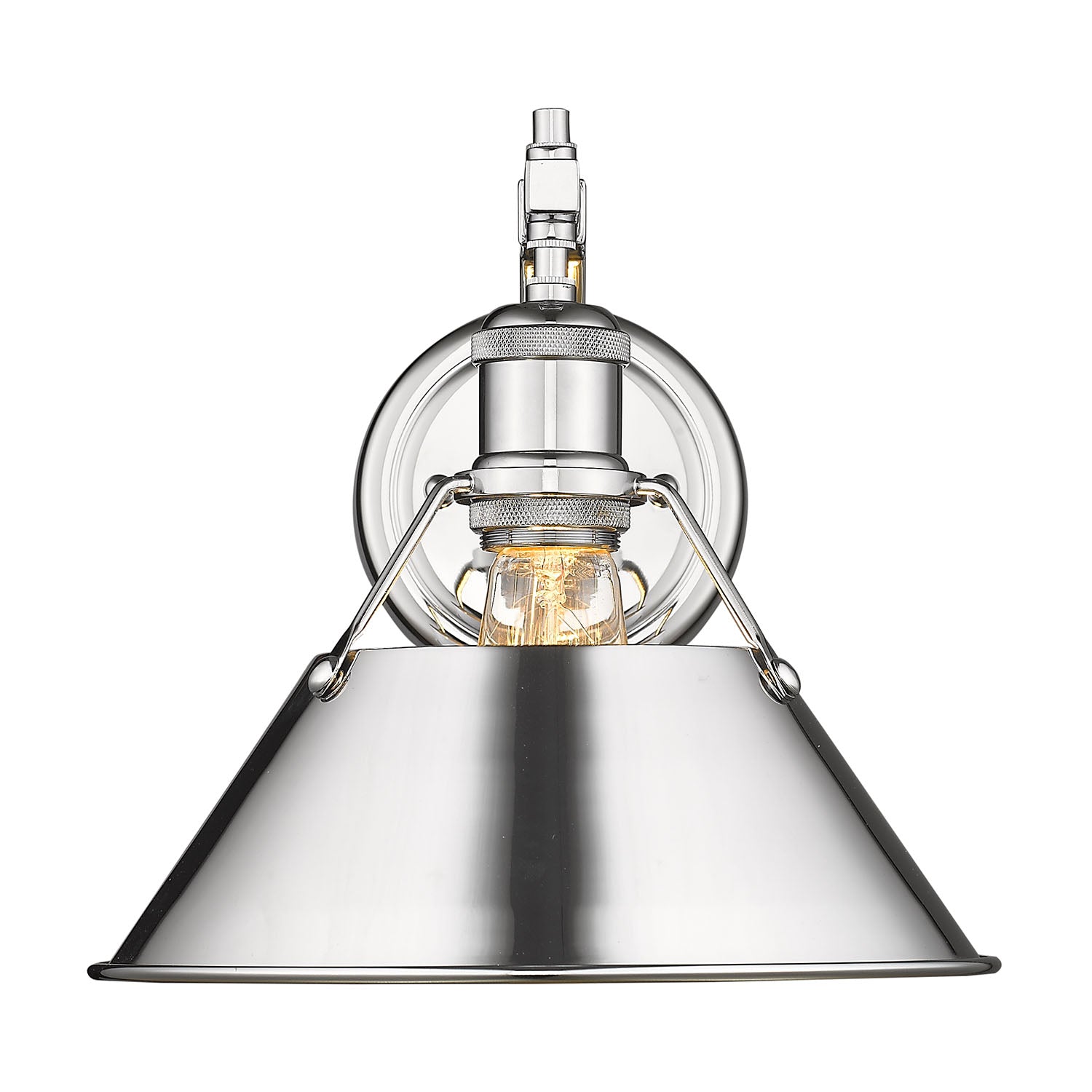 Orwell 1-Light Wall Sconce in Chrome - - Golden Lighting