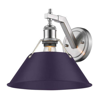 Yep by Golden Lighting Orwell 1-light Wall Sconce in Pewter and Exotic Purple shade - Default Title - Golden Lighting