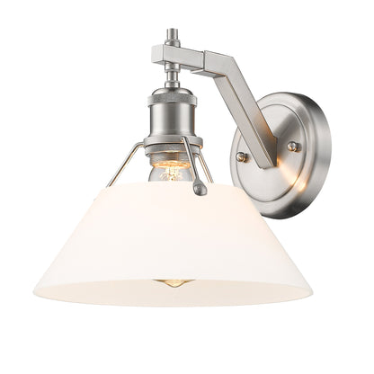 Yep by Golden Lighting Orwell 1-light Wall Sconce in Pewter and Opal Glass - Default Title - Golden Lighting