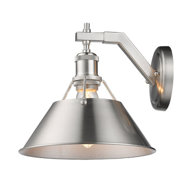 Yep by Golden Lighting Orwell 1-light Wall Sconce in Pewter - - Golden Lighting