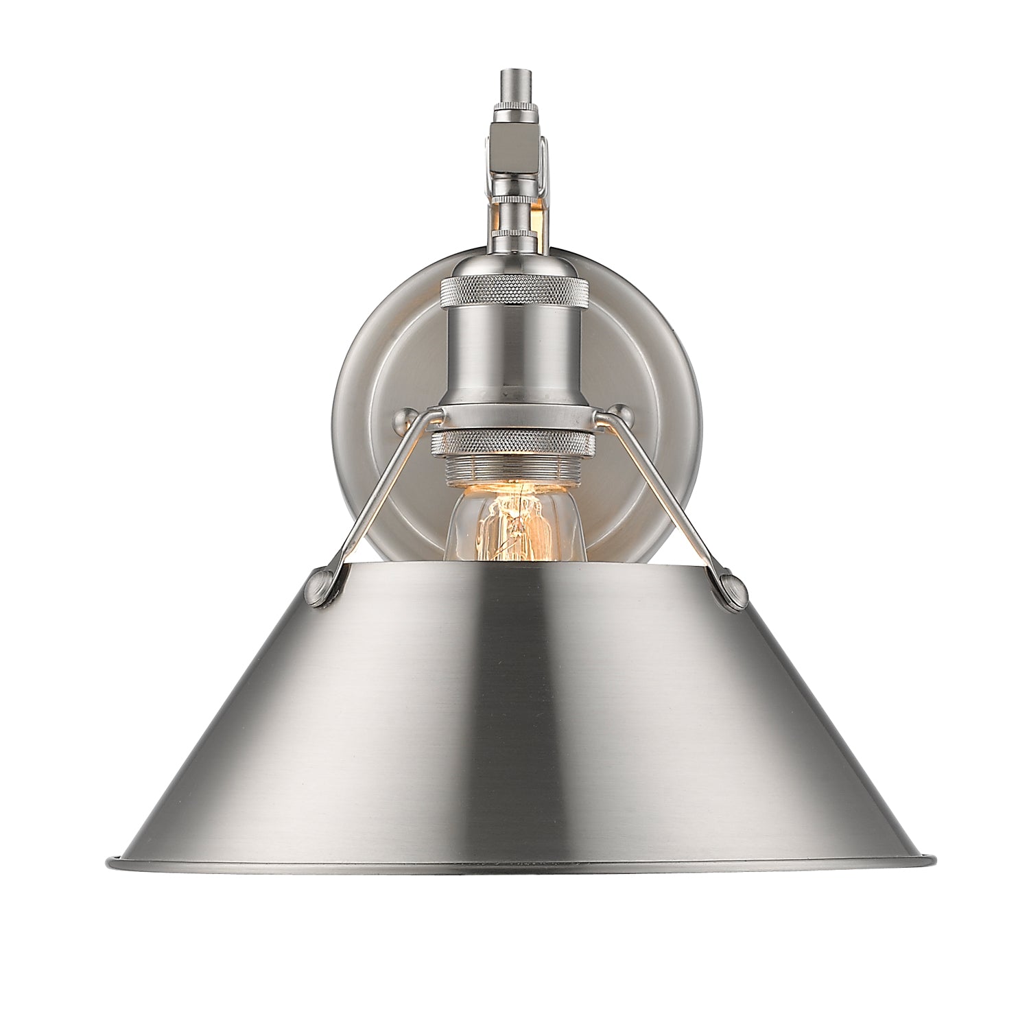 Orwell 1-Light Wall Sconce in Pewter - - Golden Lighting