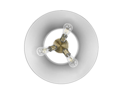 Yep by Golden Lighting Orwell 3-light Flush Mount in Aged Brass and Chrome shade - - Golden Lighting