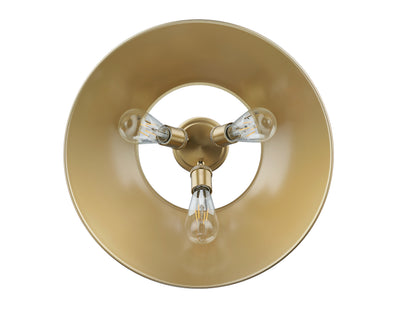 Yep by Golden Lighting Orwell 3-light Flush Mount in Brushed Champagne Brass - - Golden Lighting