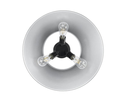 Yep by Golden Lighting Orwell 3-light Flush Mount in Matte Black and Pewter shade - - Golden Lighting