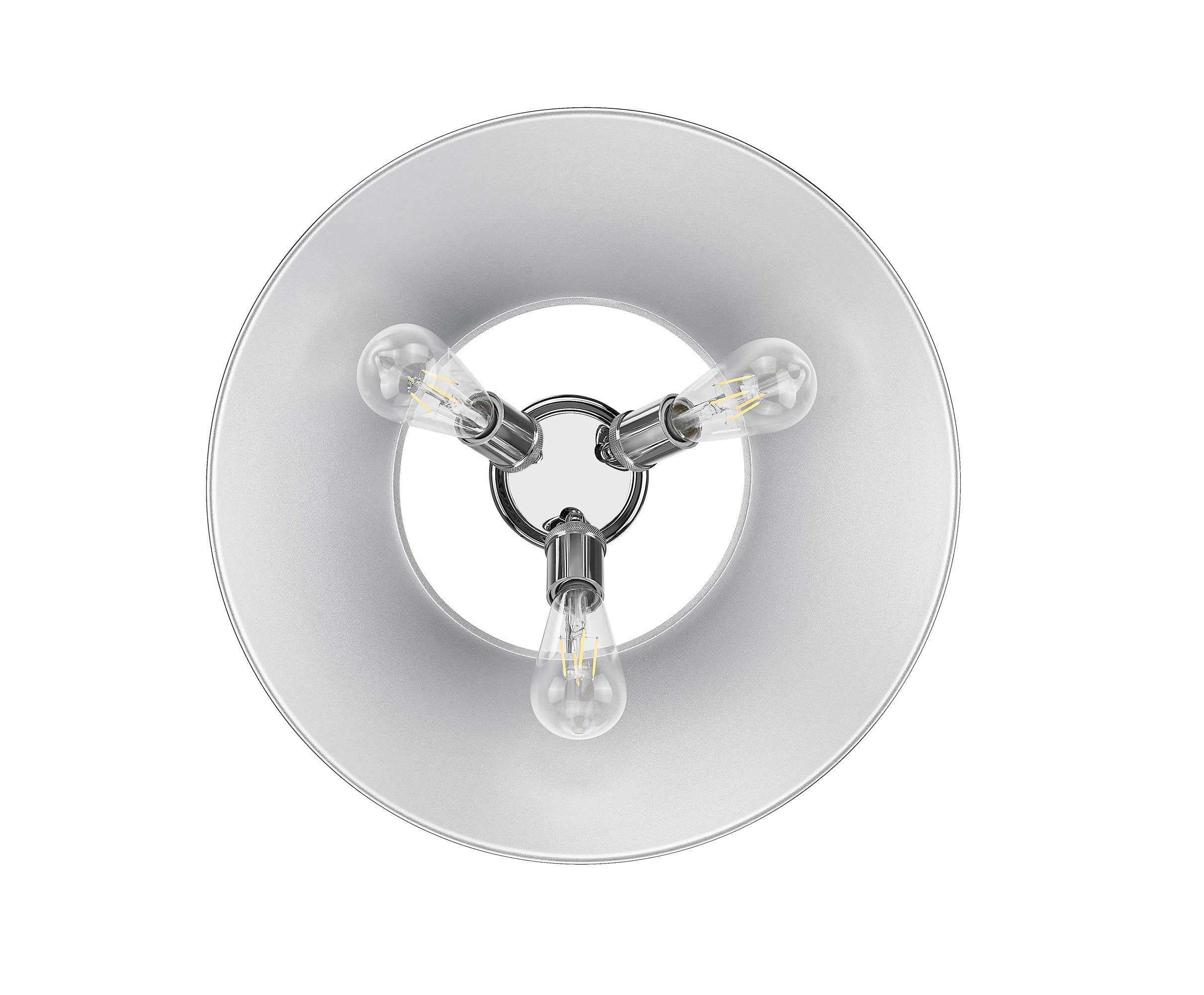 Orwell 3-Light Flush Mount in Chrome - Default Title - Golden Lighting