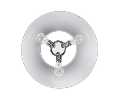 Orwell 3-Light Flush Mount in Chrome - Chrome / Chrome / Silver - Golden Lighting