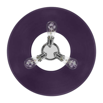 Yep by Golden Lighting Orwell 3-light Flush Mount in Chrome and Exotic Purple shade - - Golden Lighting