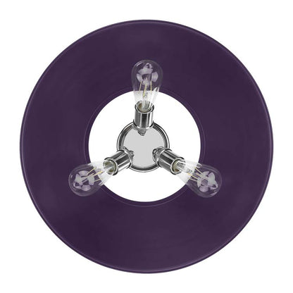 Yep by Golden Lighting Orwell 3-light Flush Mount in Chrome and Exotic Purple shade - - Golden Lighting