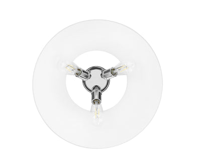 Yep by Golden Lighting Orwell 3-light Flush Mount in Chrome and Opal Glass - - Golden Lighting