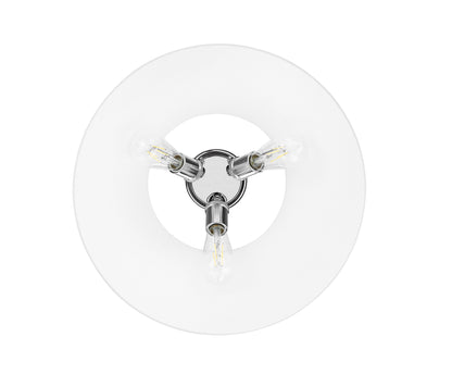 Orwell 3-Light Flush Mount in Chrome with Opal Glass - Default Title - Golden Lighting