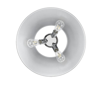 Yep by Golden Lighting Orwell 3-light Flush Mount in Chrome and Pewter shade - - Golden Lighting