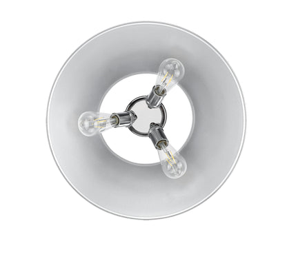 Yep by Golden Lighting Orwell 3-light Flush Mount in Chrome and Pewter shade - - Golden Lighting