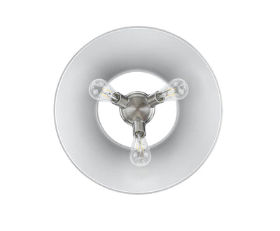 Yep by Golden Lighting Orwell 3-light Flush Mount in Pewter and Chrome shade - - Golden Lighting