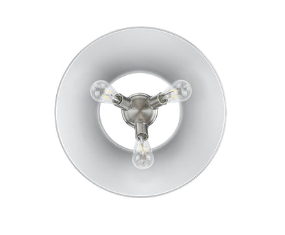 Orwell 3-Light Flush Mount in Pewter with Chrome - Default Title - Golden Lighting