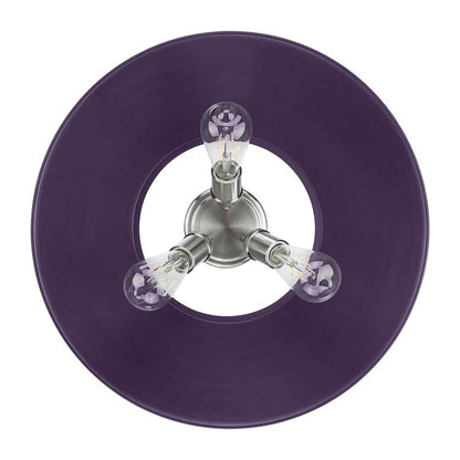 Yep by Golden Lighting Orwell 3-light Flush Mount in Pewter and Exotic Purple shade - - Golden Lighting