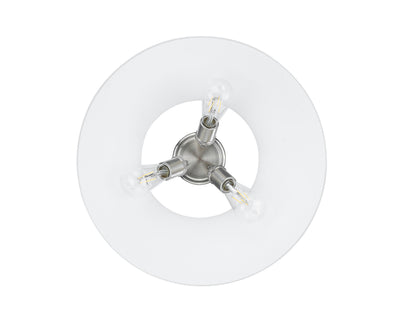 Yep by Golden Lighting Orwell 3-light Flush Mount in Pewter and Opal Glass - - Golden Lighting