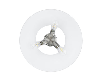 Orwell 3-Light Flush Mount in Pewter with Opal Glass - Default Title - Golden Lighting