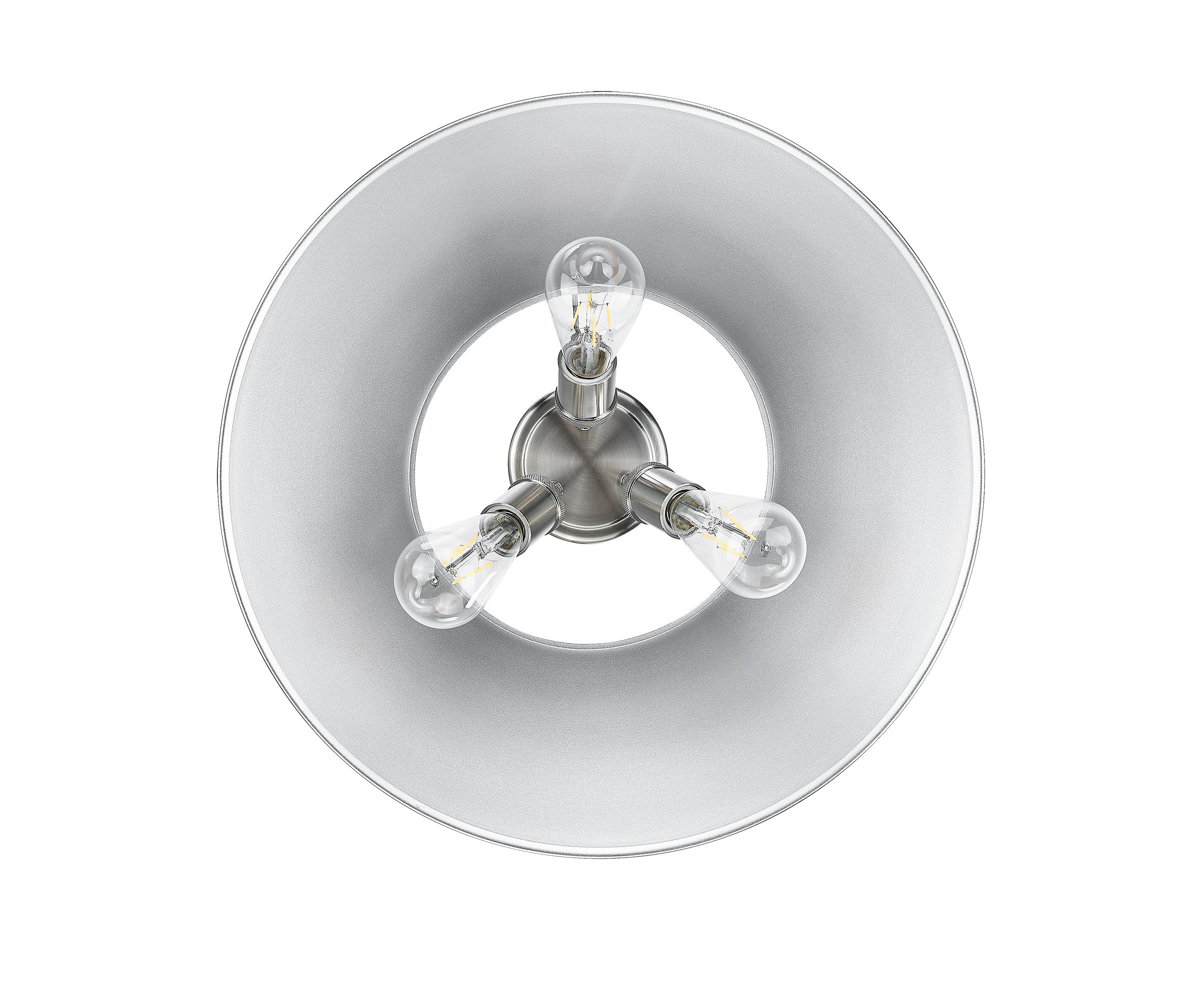 Orwell 3-Light Flush Mount in Pewter - Pewter / Pewter / Silver - Golden Lighting