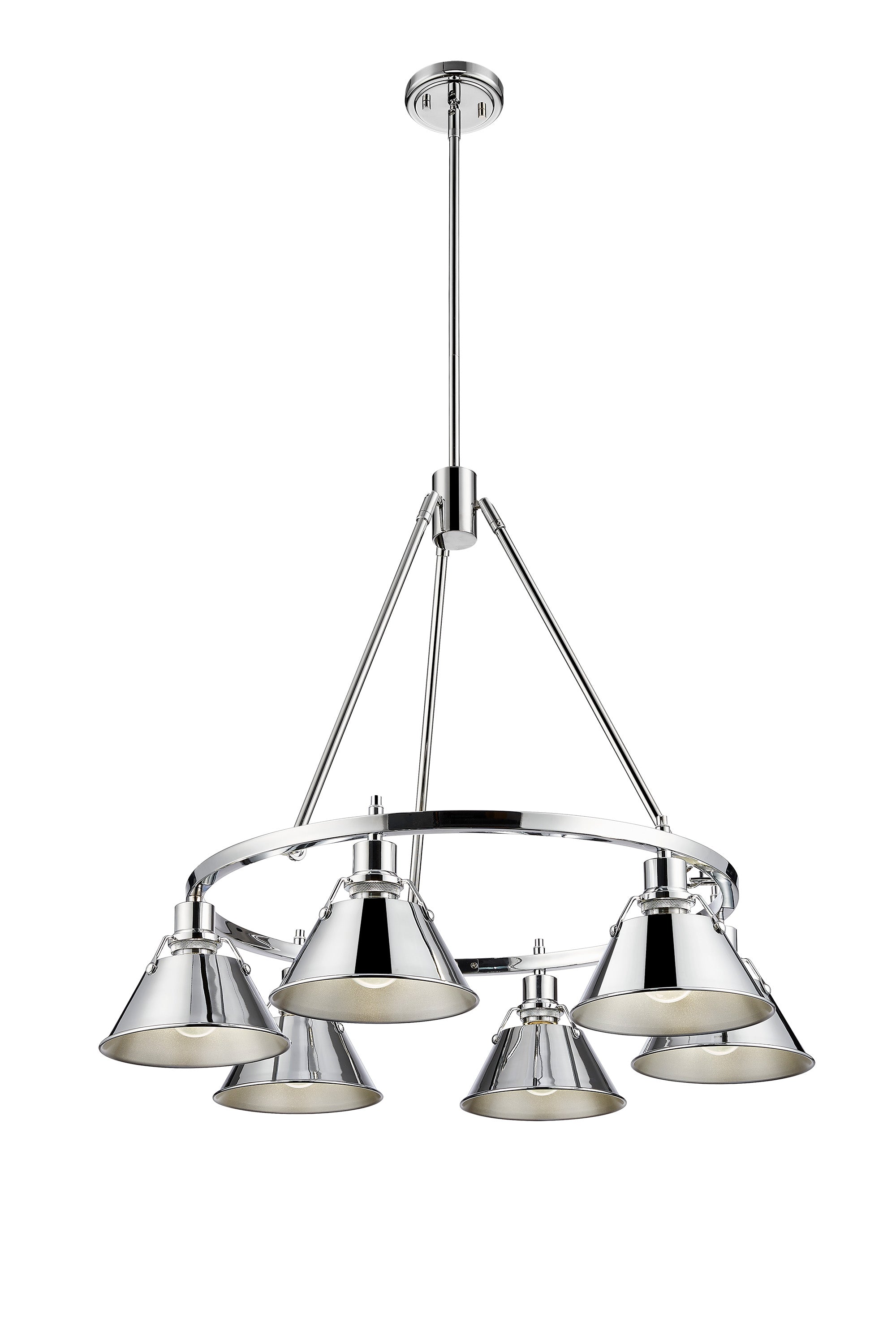 Orwell 6-Light Chandelier in Chrome - - Golden Lighting