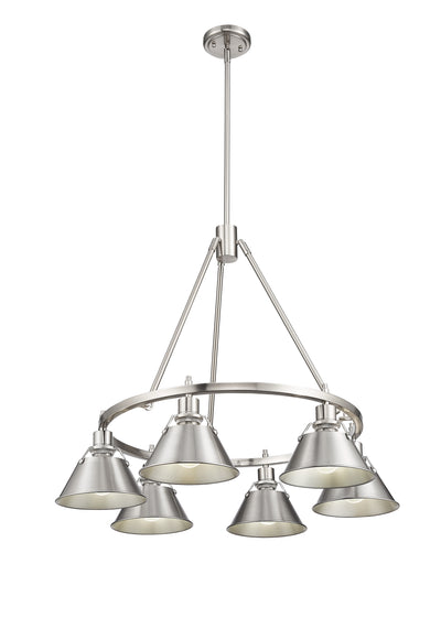 Yep by Golden Lighting Orwell 6-light Chandelier in Pewter - - Golden Lighting