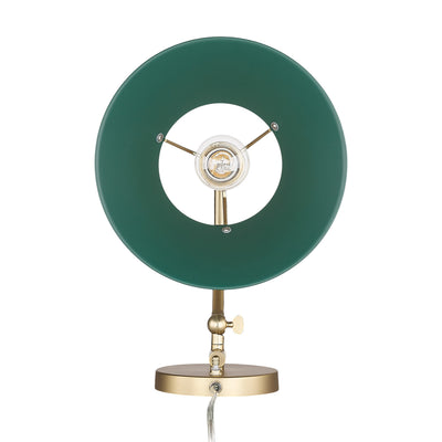Yep by Golden Lighting Orwell 1-light Swing Arm in Brushed Champagne Brass and Pine Green shade - - Golden Lighting