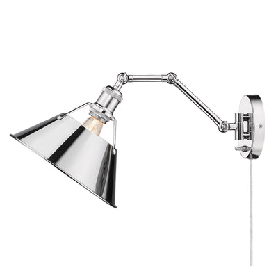 Yep by Golden Lighting Orwell 1-light Swing Arm Wall Lamp in Chrome - - Golden Lighting