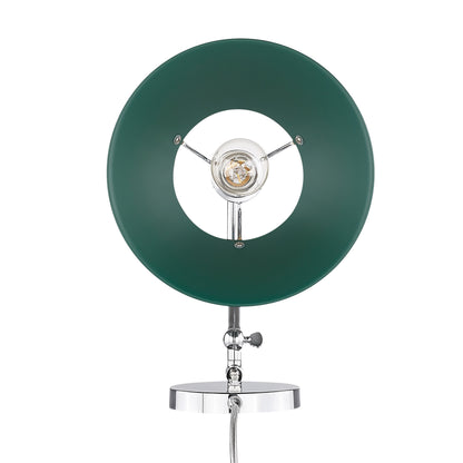 Yep by Golden Lighting Orwell 1-light Swing Arm Wall Lamp in Chrome and Pine Green shade - - Golden Lighting
