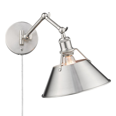 Yep by Golden Lighting Orwell 1-light Swing Arm Wall Lamp in Pewter - - Golden Lighting