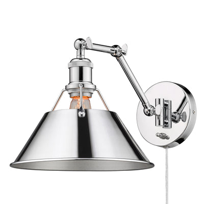 Yep by Golden Lighting Orwell 1-light Swing Arm Wall Lamp in Chrome - Default Title - Golden Lighting