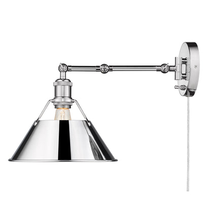Yep by Golden Lighting Orwell 1-light Swing Arm Wall Lamp in Chrome - Default Title - Golden Lighting