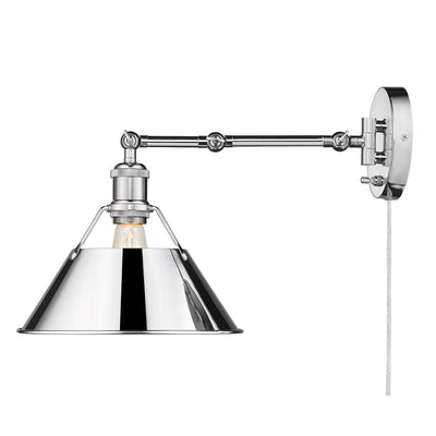 Yep by Golden Lighting Orwell 1-light Swing Arm Wall Lamp in Chrome - - Golden Lighting