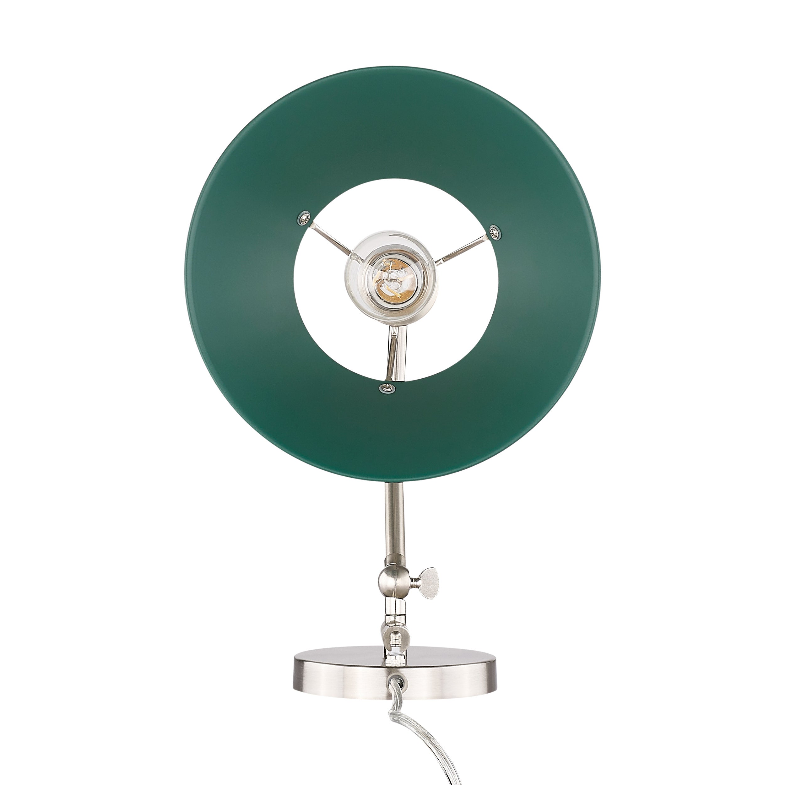 Orwell Articulating Wall Sconce in Pewter with Pine Green - Pewter / Pine Green / Green - Golden Lighting