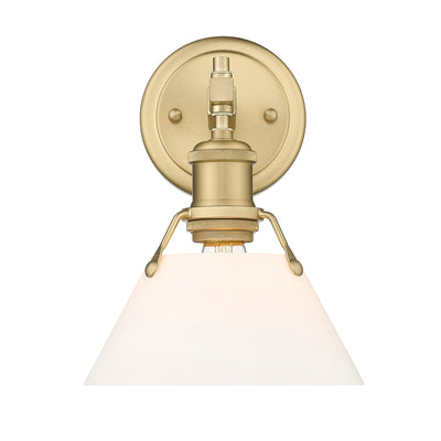 Yep by Golden Lighting Orwell 1-light Vanity in Brushed Champagne Brass and Opal Glass - - Golden Lighting