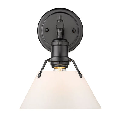 Yep by Golden Lighting Orwell 1-light Vanity in Matte Black and Opal Glass - - Golden Lighting