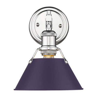 Yep by Golden Lighting Orwell 1-light Vanity in Chrome and Exotic Purple shade - - Golden Lighting