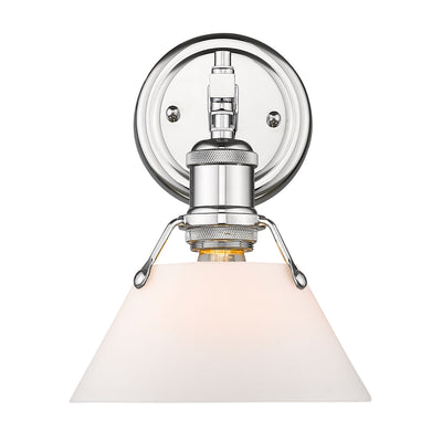 Yep by Golden Lighting Orwell 1-light Vanity in Chrome and Opal Glass - - Golden Lighting