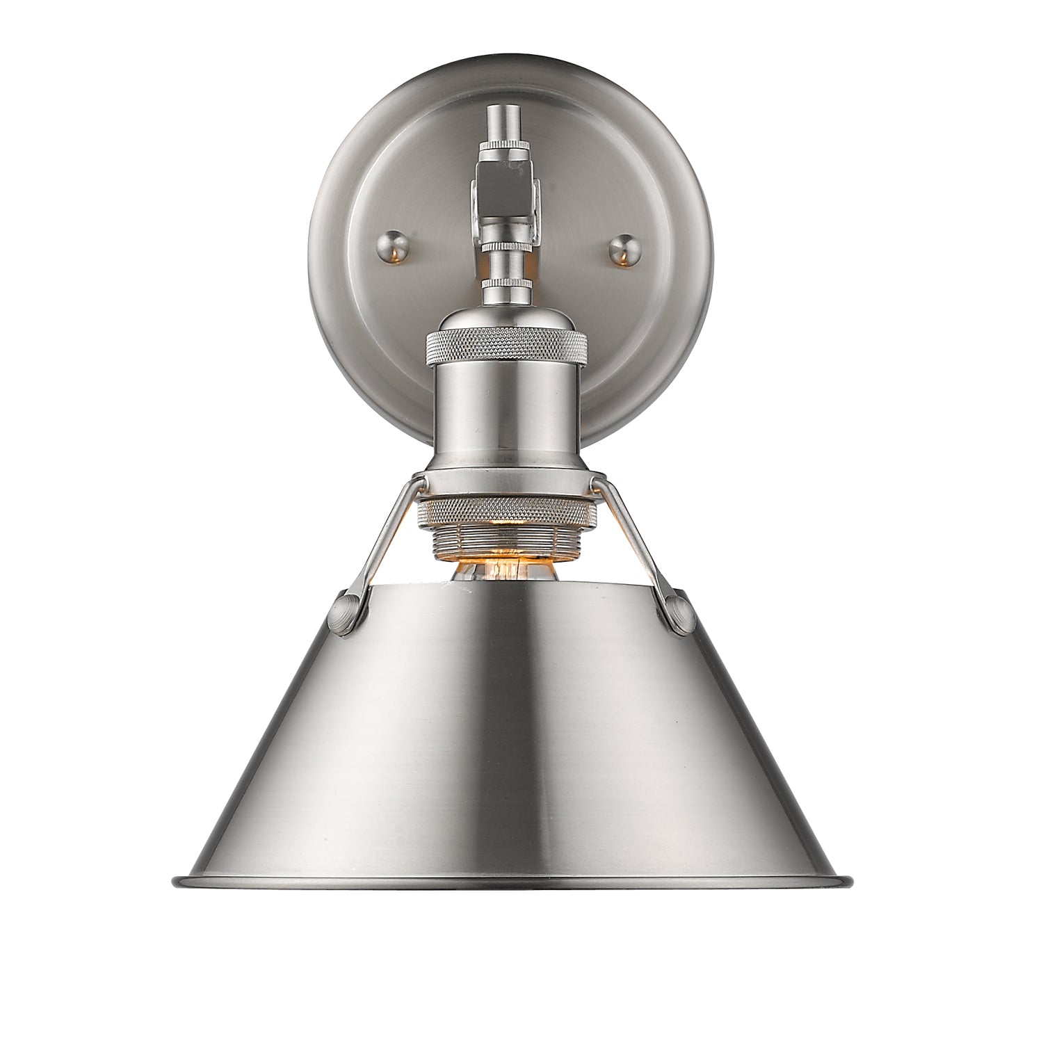 Yep by Golden Lighting Orwell 1-light Vanity in Pewter - - Golden Lighting