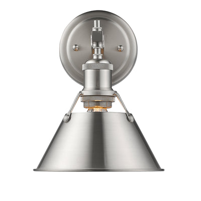 Yep by Golden Lighting Orwell 1-light Vanity in Pewter - - Golden Lighting