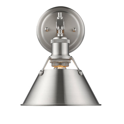 Yep by Golden Lighting Orwell 1-light Vanity in Pewter - - Golden Lighting