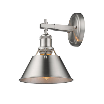 Yep by Golden Lighting Orwell 1-light Vanity in Pewter - - Golden Lighting